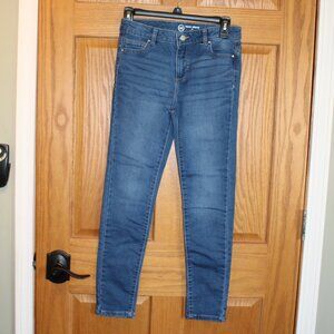 Wonder Nation Super Skinny Girls Size 14 Blue Jeans w/ Adjustable Waist